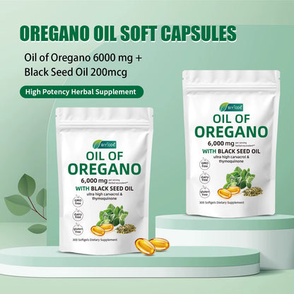 【】Oregano Oil Softgels: Antibacterial, Antiviral & Antifungal, with Antioxidant Properties; Supports Digestive Health