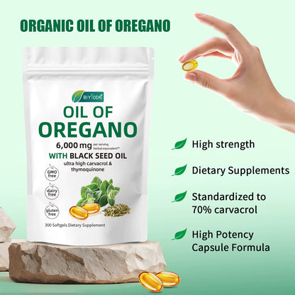 【】Oregano Oil Softgels: Antibacterial, Antiviral & Antifungal, with Antioxidant Properties; Supports Digestive Health